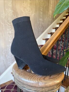 JEFFREY CAMPBELL ladies, black sock boots size 7 1/2 very good condition